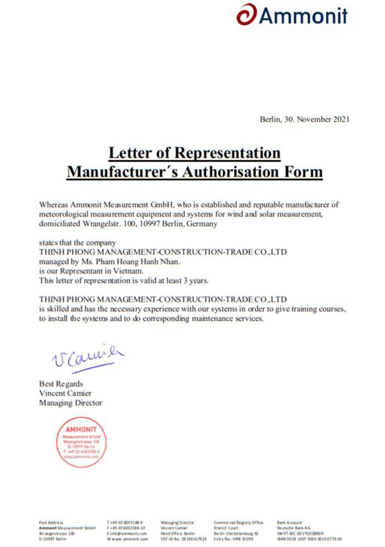 THINH PHONG MANAGEMENT – CONSTRUCTION – TRADE COMPANY LIMITED.